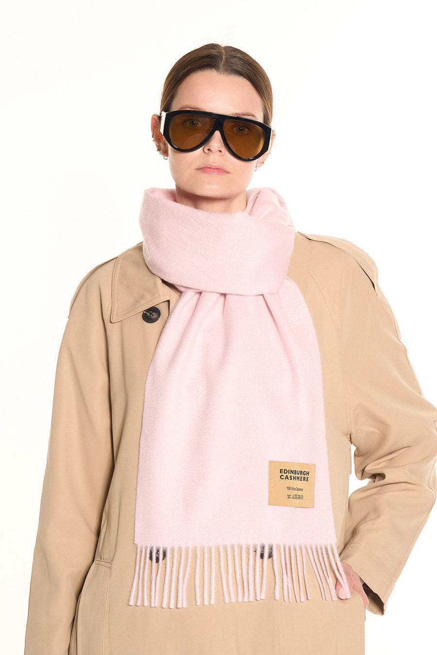 100% Pure Cashmere Scarf Cream