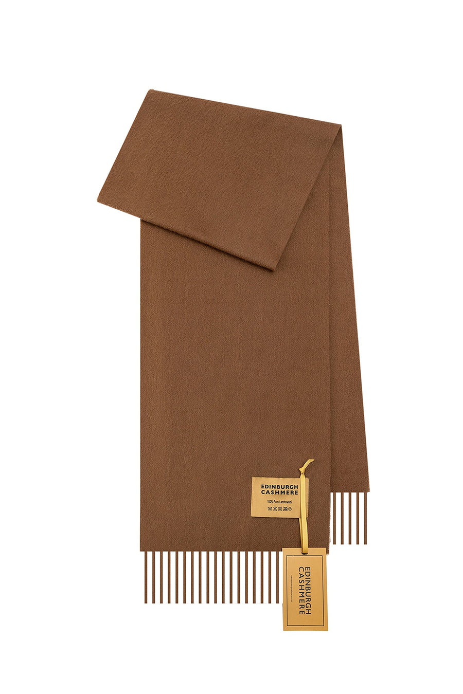 100% Pure Extra Fine Wool Scarf Brown