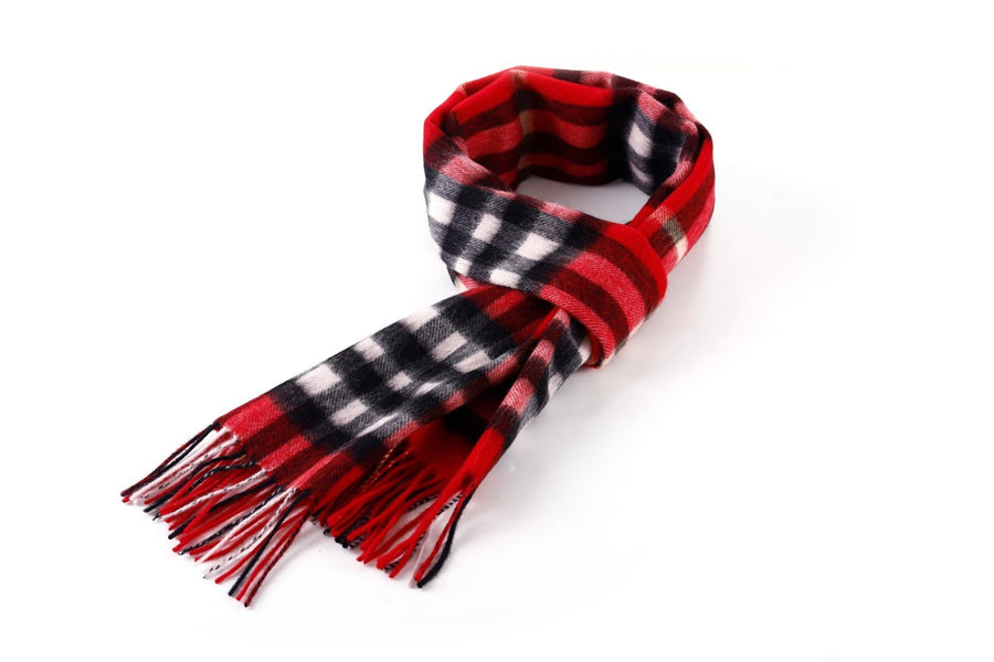 Scarf DC Red 100% Pure Lambswool
