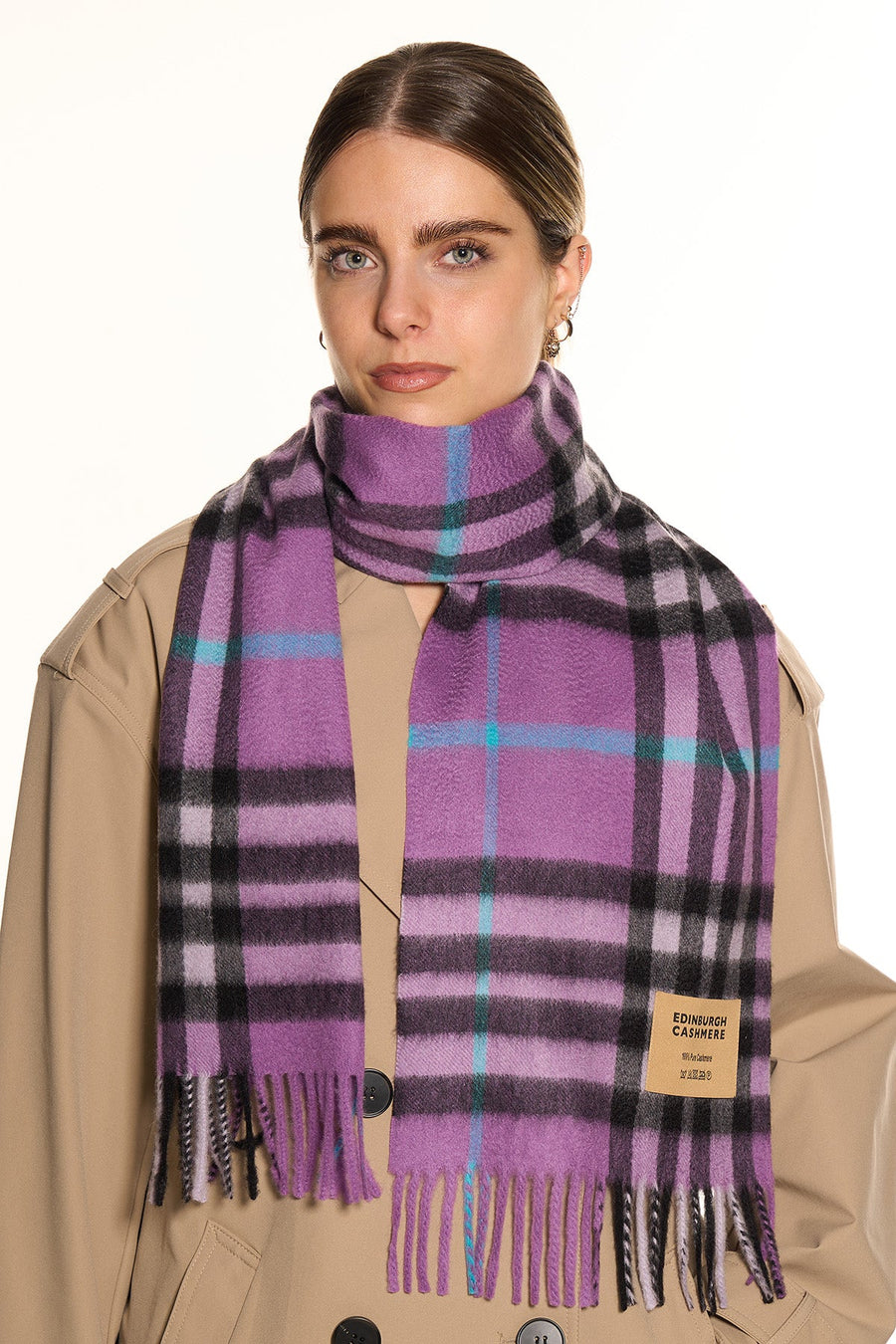 Cashmere Designer Scarf Iconic DC Classic - Small Size