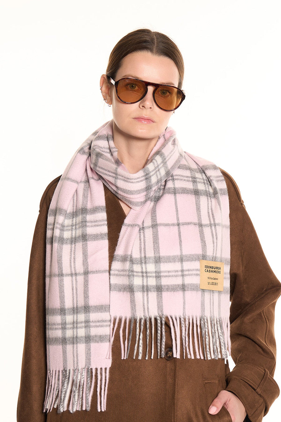 100% Pure Cashmere Scarf Thomson Pink