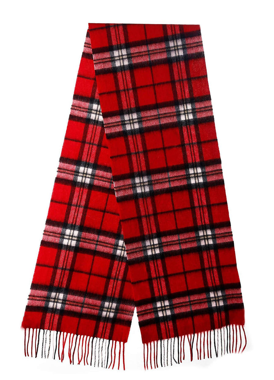 Scarf 100% Pure Lambswool Scottish Design Thomson Red