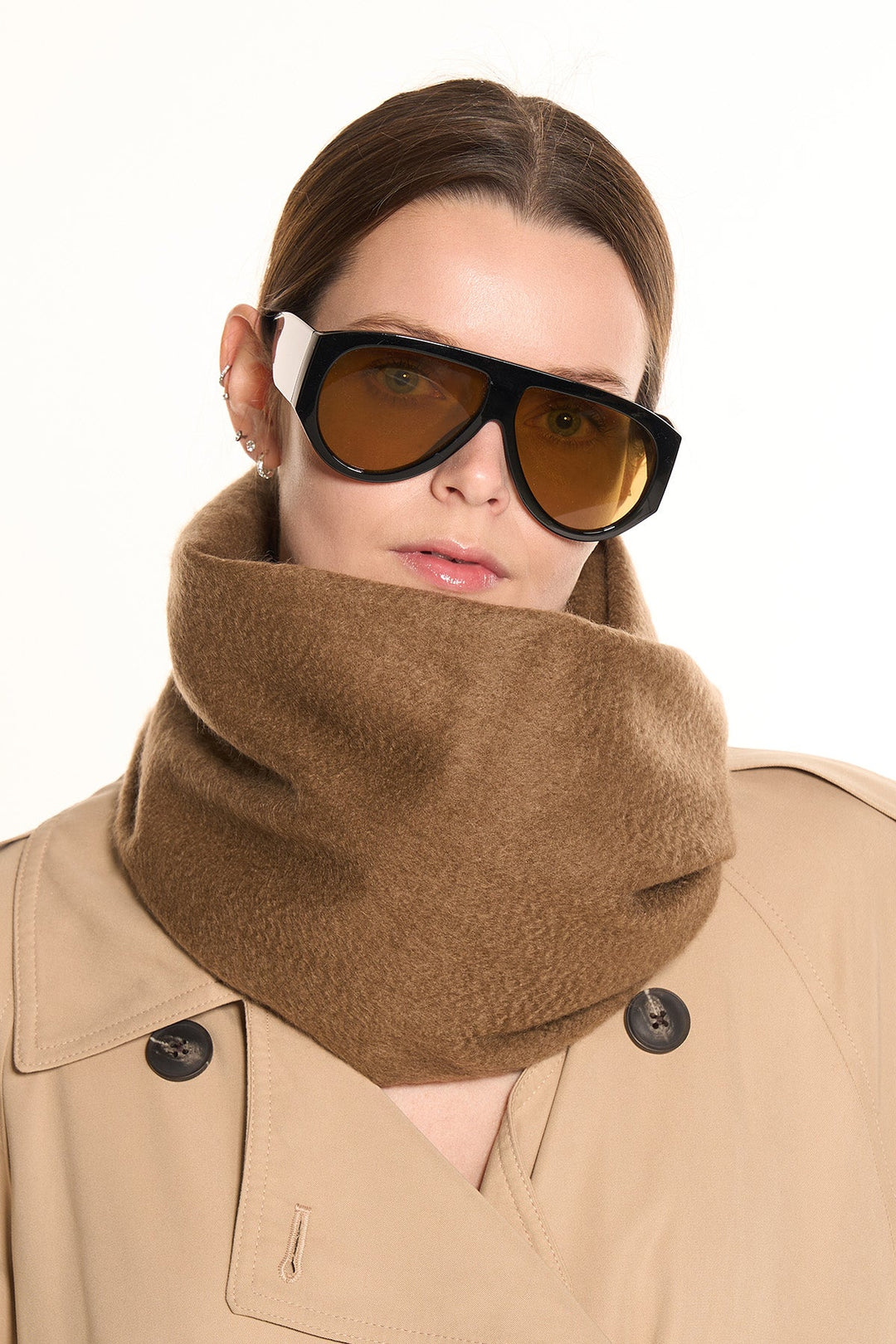 100% Pure Cashmere Scarf Brown