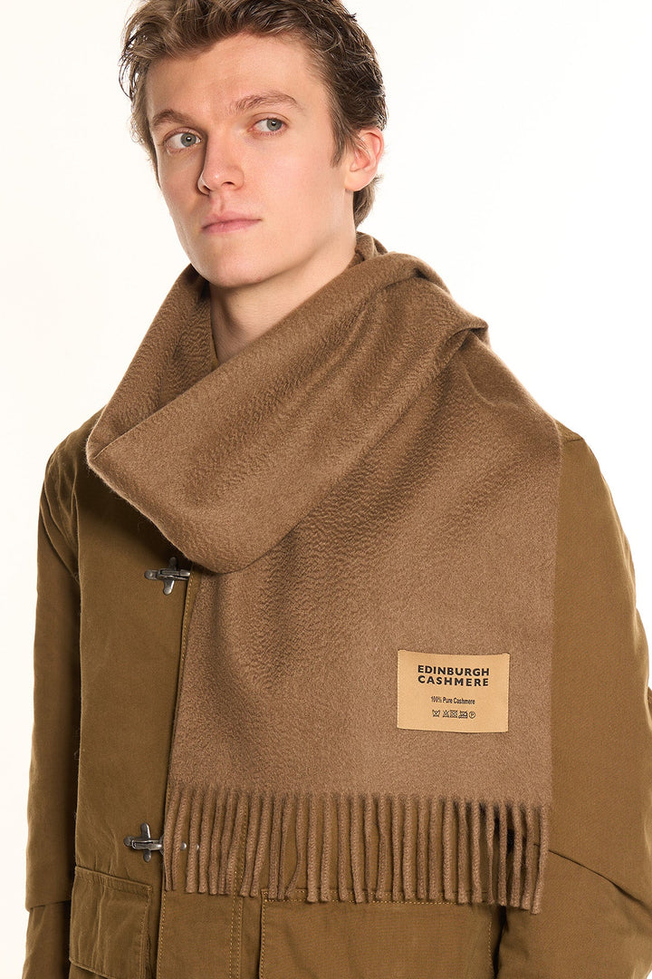 100% Pure Cashmere Scarf Brown