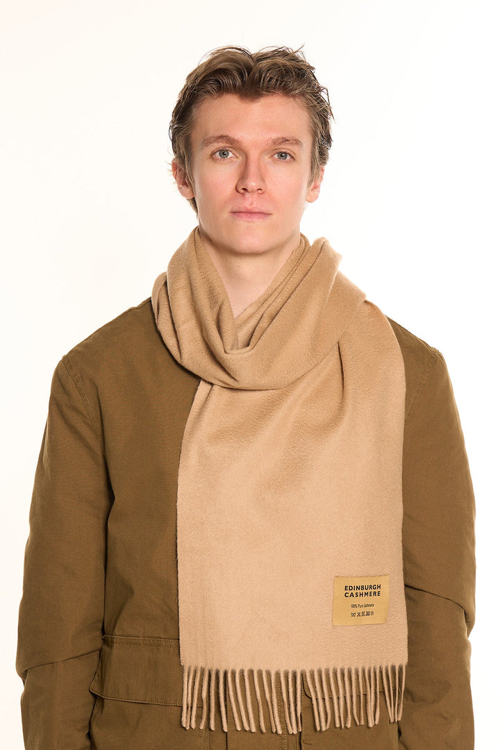 100% Pure Cashmere Scarf Camel