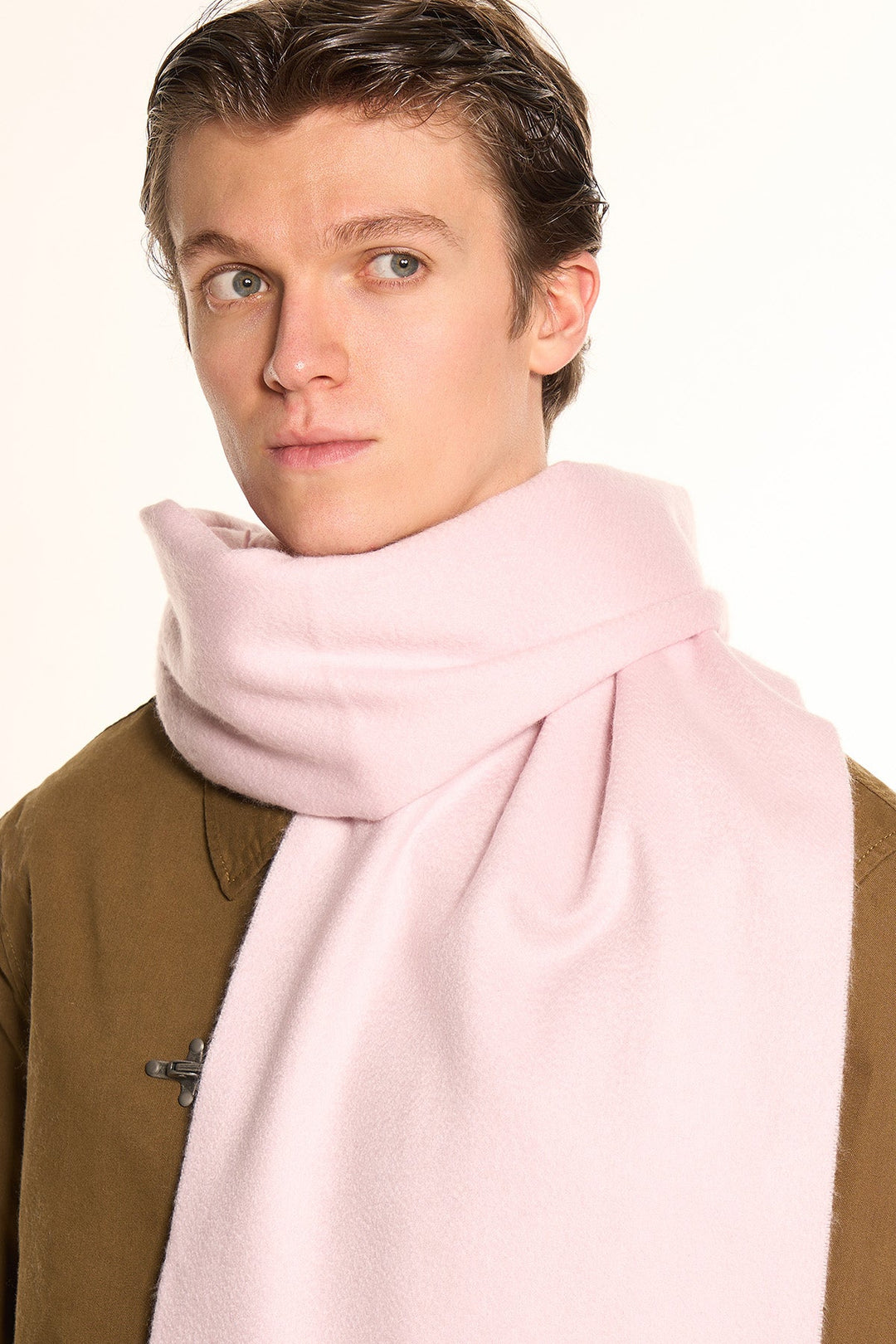 100% Pure Men Cashmere Scarf Cream