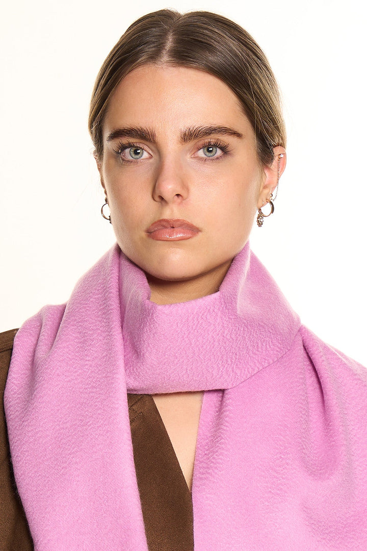 100% Pure Cashmere Scarf Dark Pink - Small Size