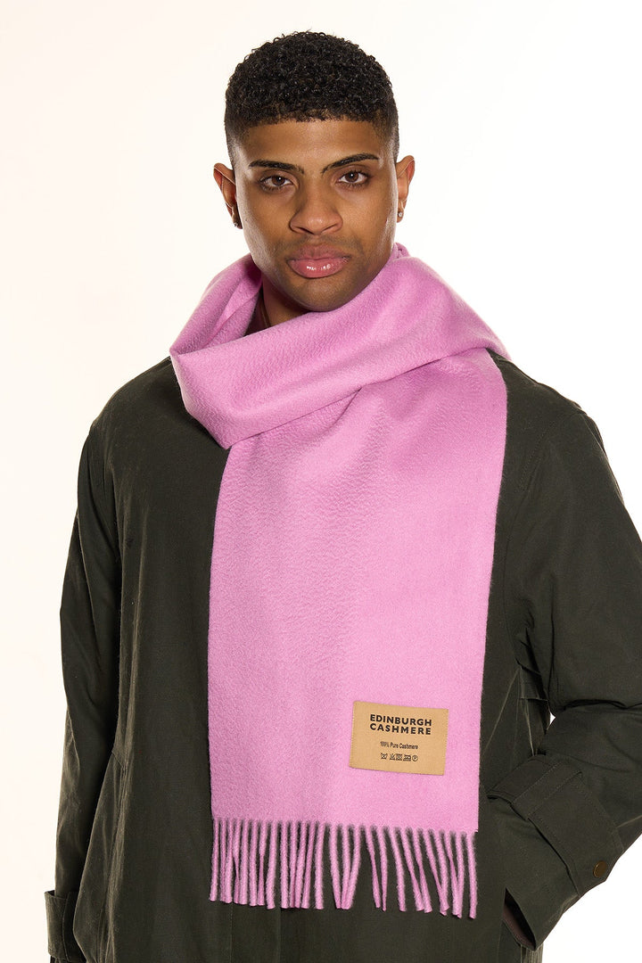 100% Pure Cashmere Scarf Dark Pink - Small Size