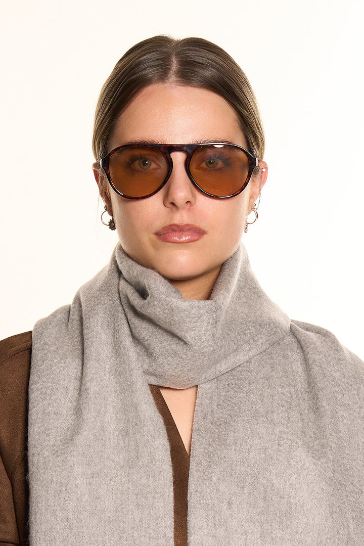 100% Pure Cashmere Scarf Grey - Small Size