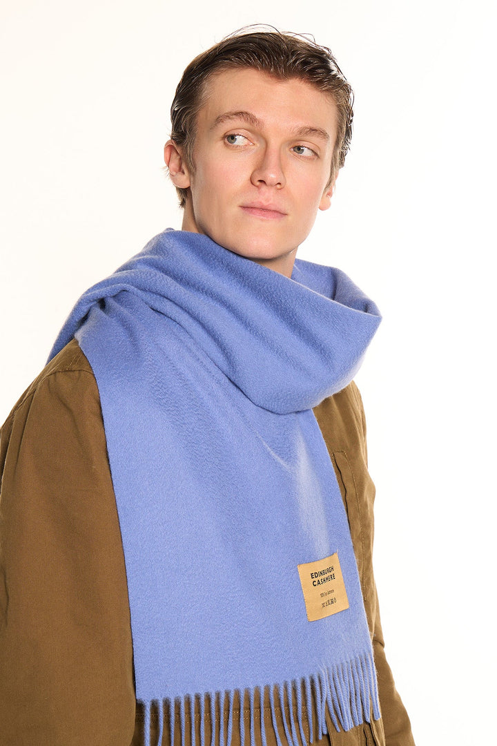 100% Pure Cashmere Scarf Light Blue