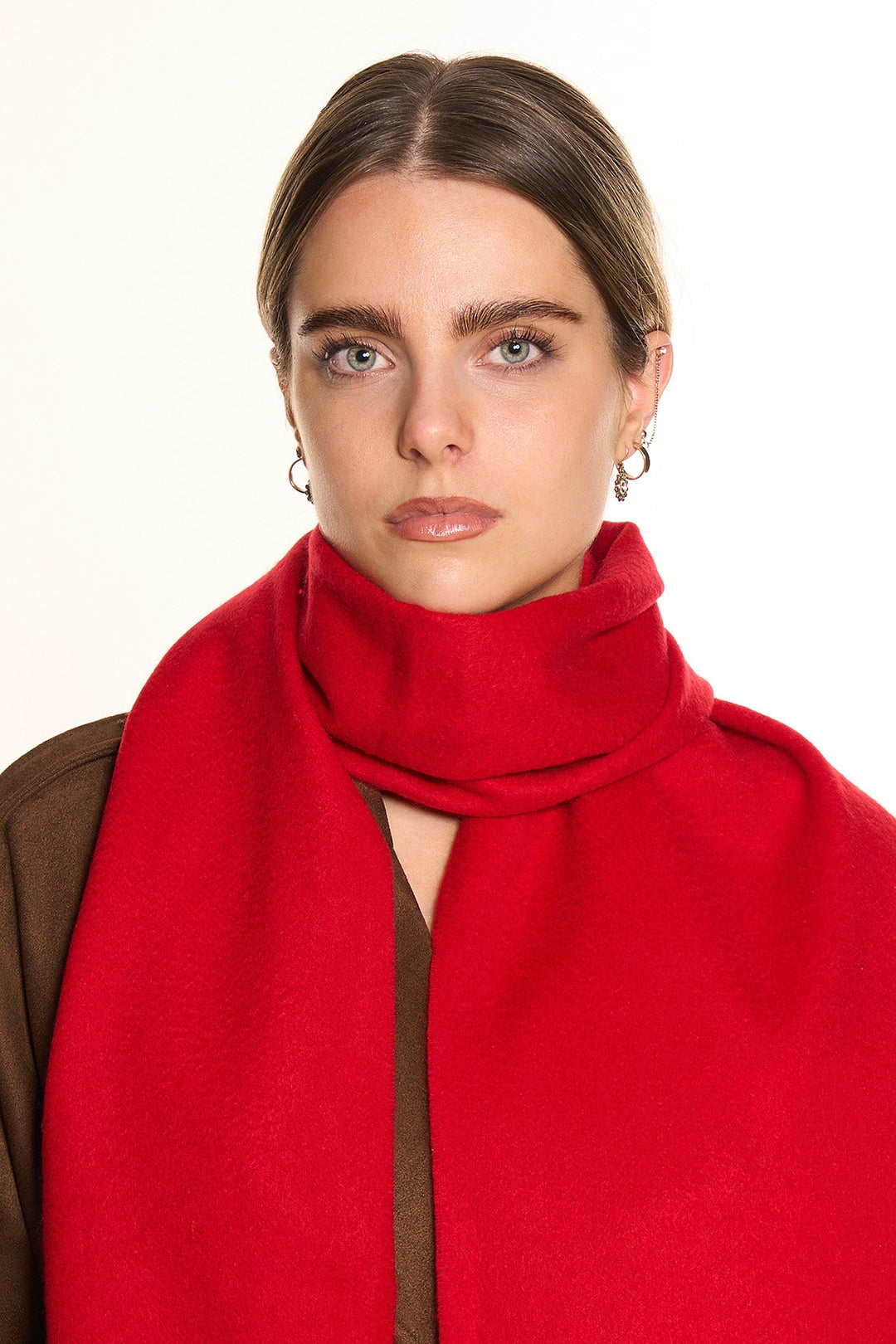 100% Pure Cashmere Scarf Red - Small Size