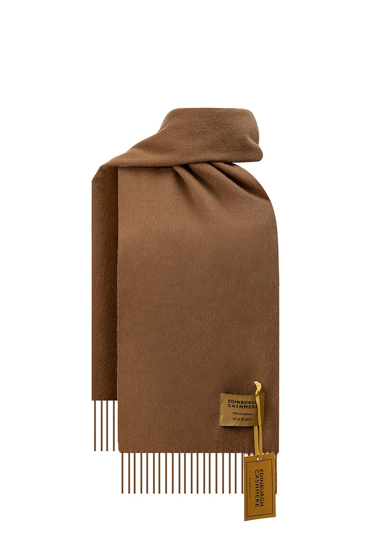 100% Pure Extra Fine Wool Scarf Brown Small