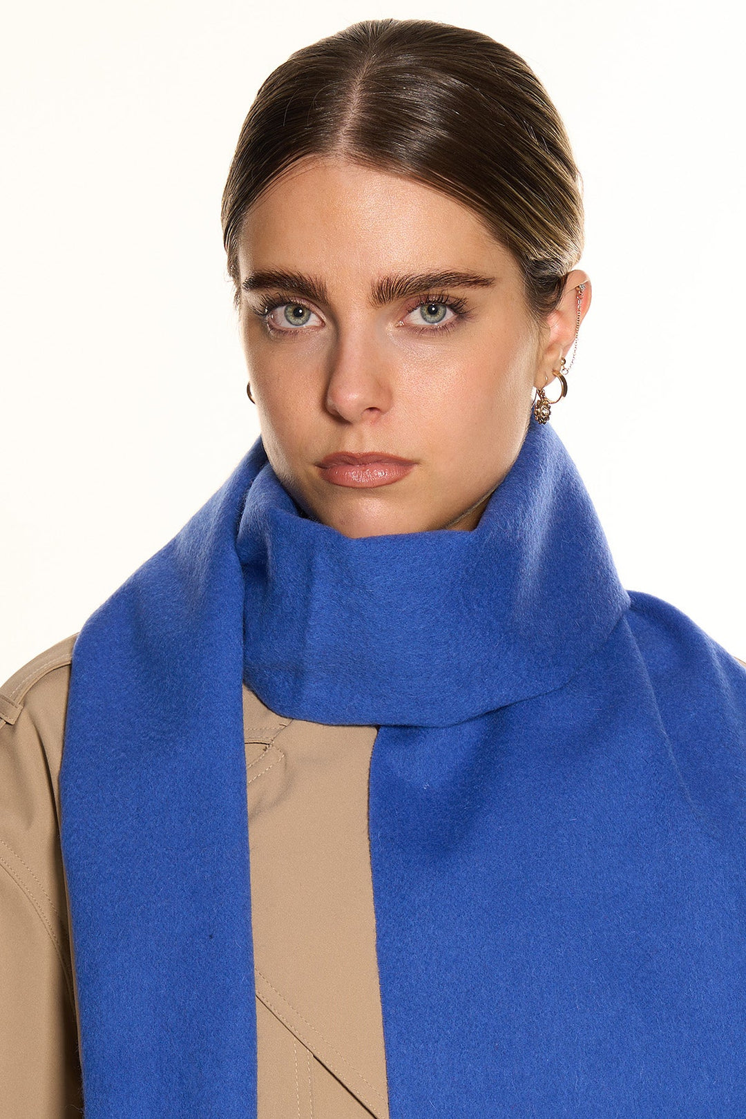 100% Pure Extra Fine Wool Scarf Dark Blue Small
