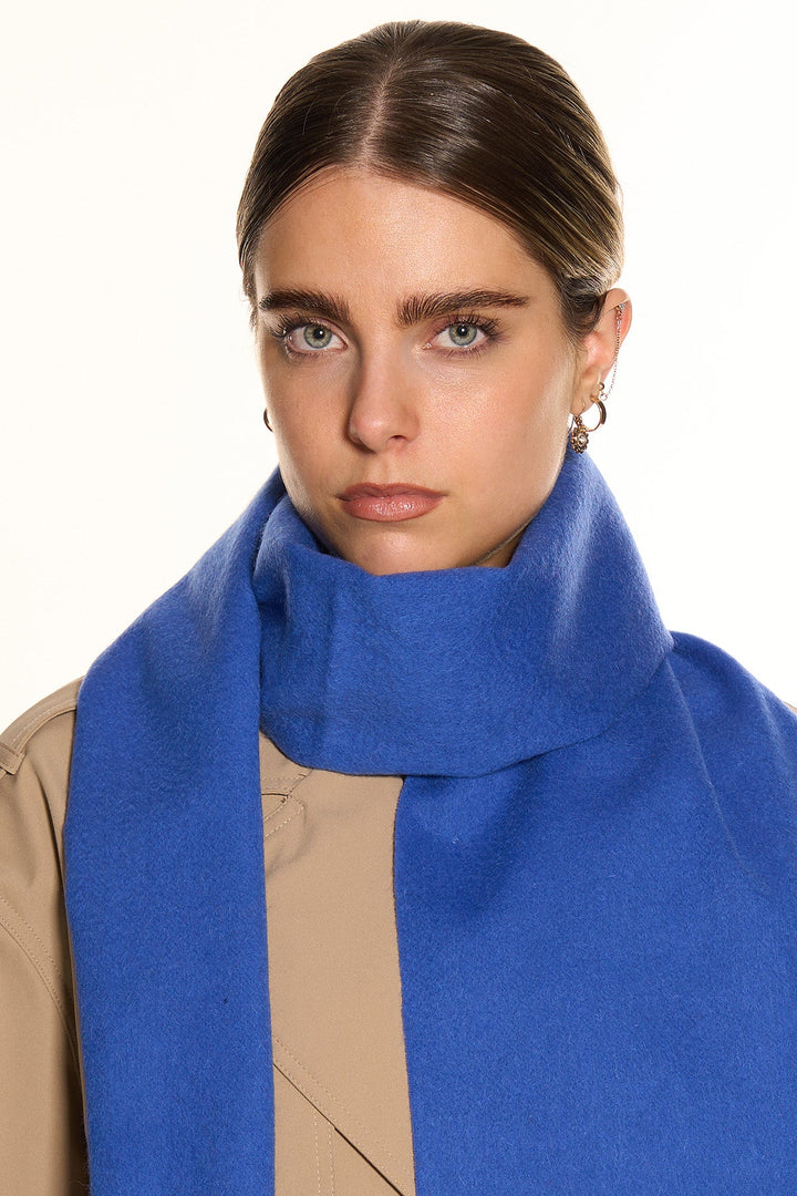 100% Pure Extra Fine Wool Scarf Dark Blue Small