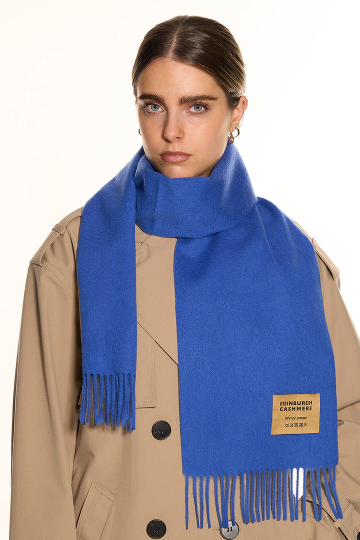 100% Pure Extra Fine Wool Scarf Dark Blue Small