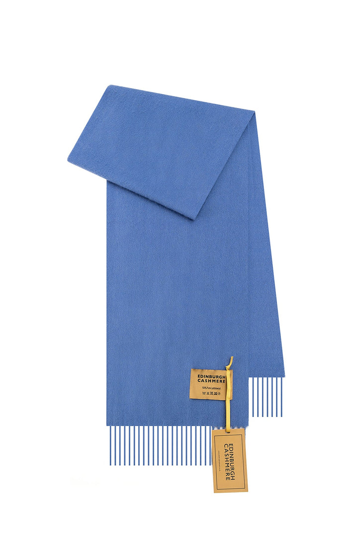 100% Pure Extra Fine Wool Scarf Light Blue