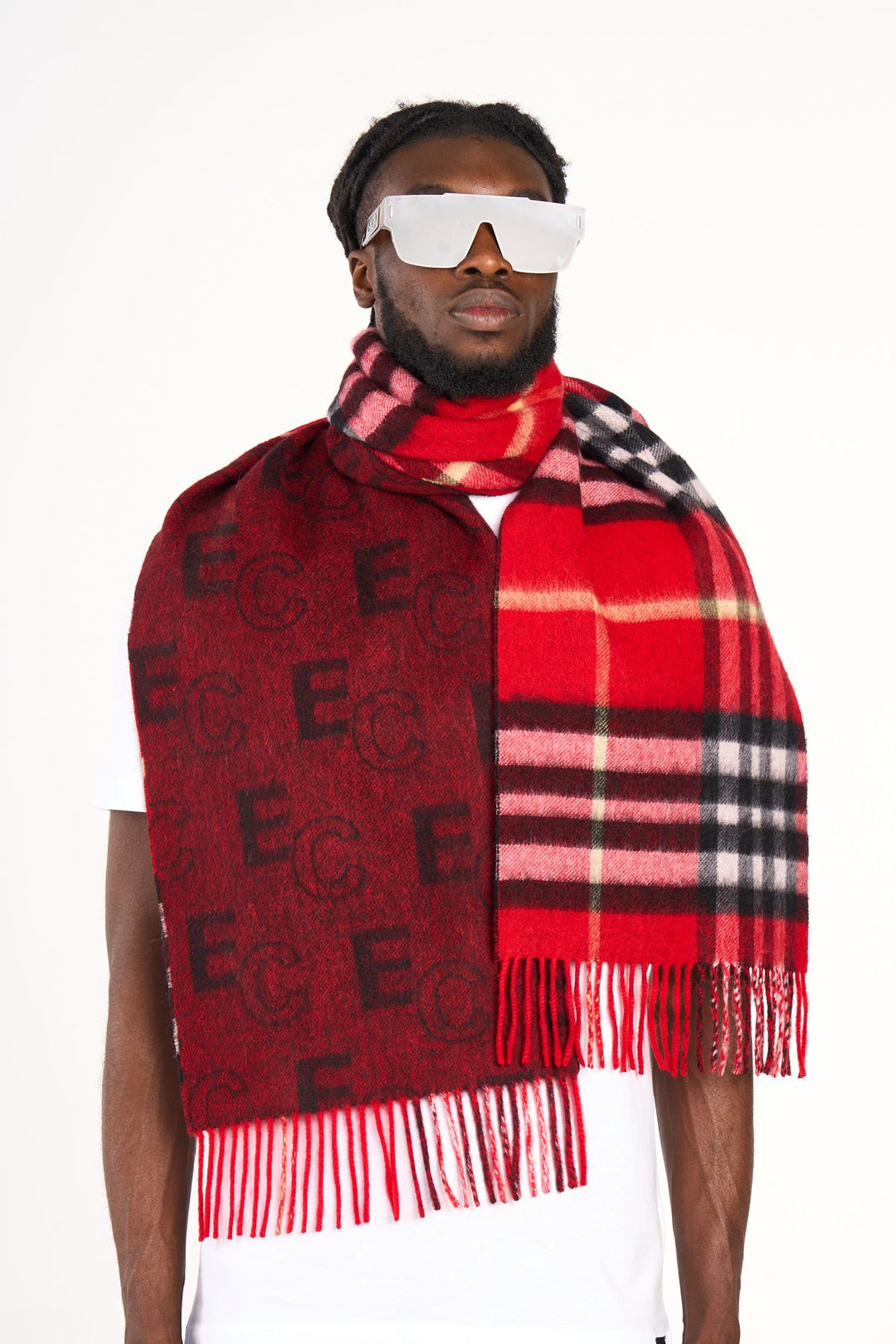 Exclusive Iconic Designer Scarf EC Red