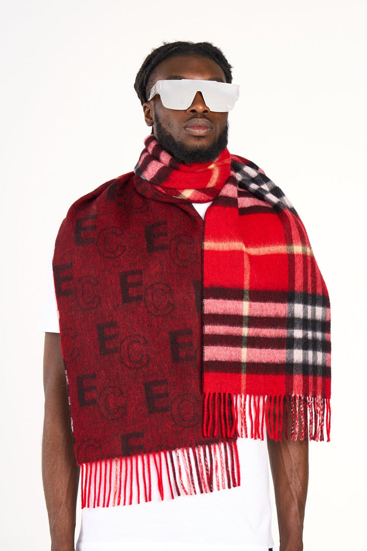 Exclusive Iconic Designer Scarf EC Red