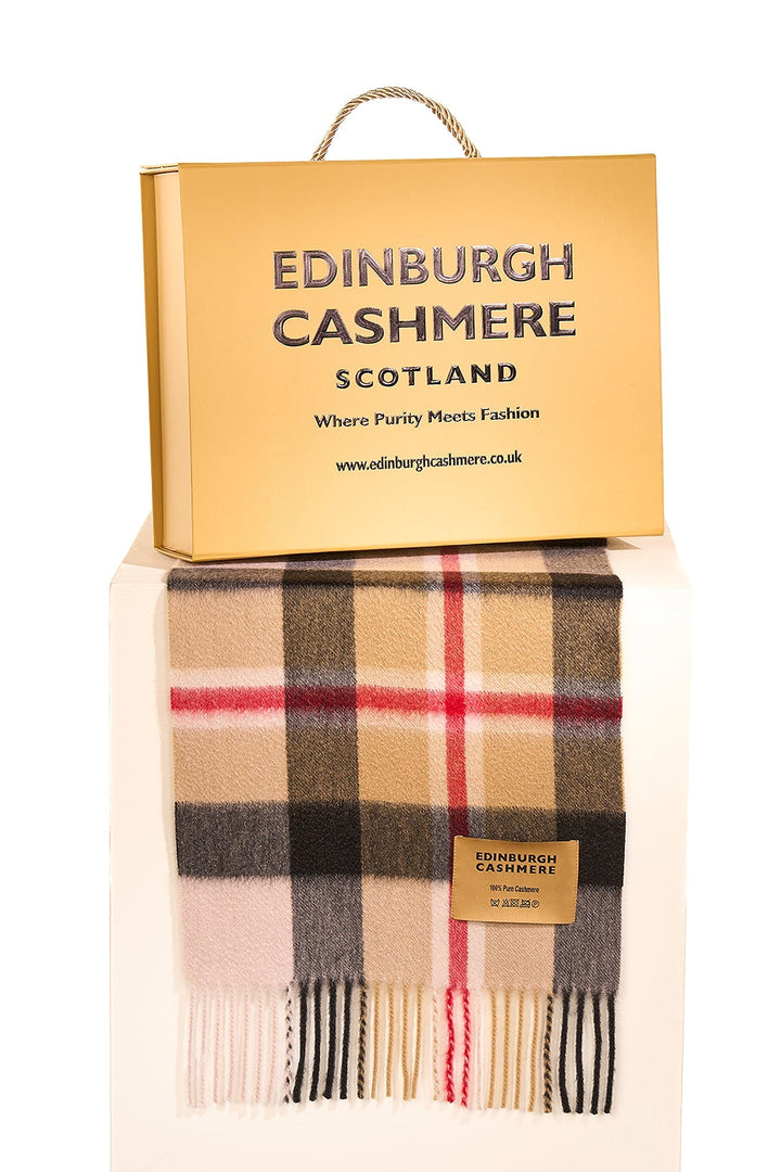 DC Scott Cashmere Scarf Black and Grey - Small Size