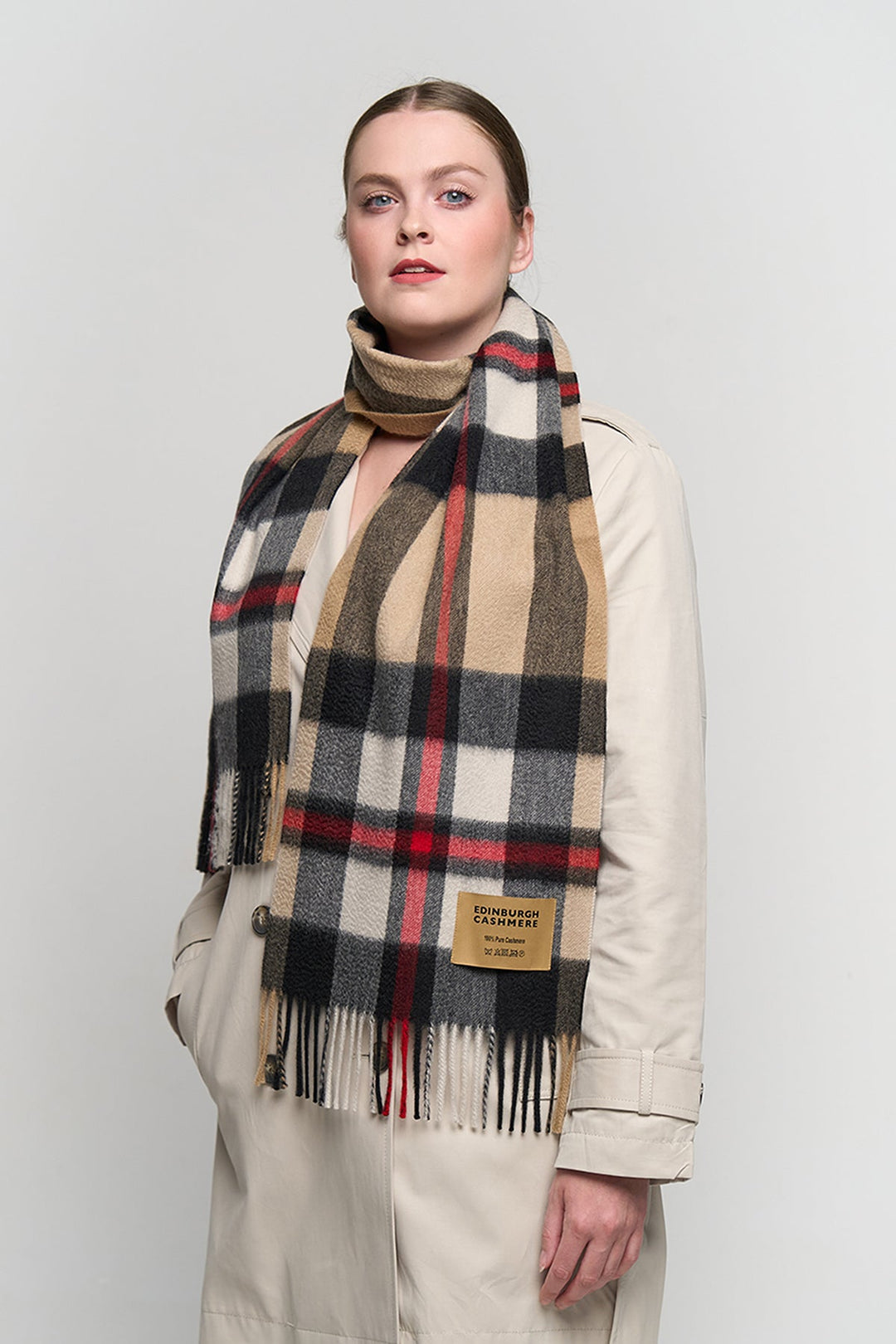 DC Scott Cashmere Scarf Camel - Small Size