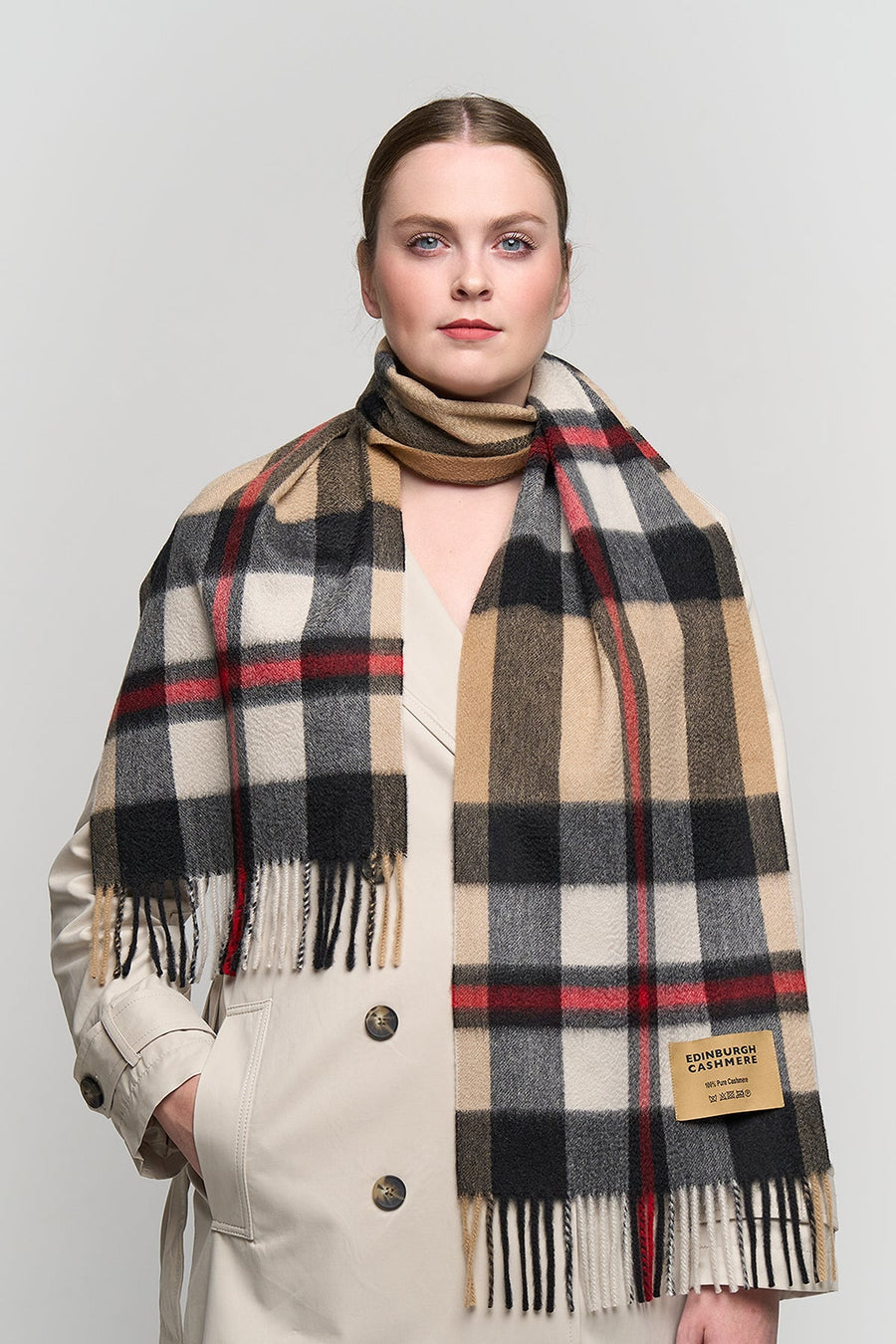 DC Scott Cashmere Scarf Camel - Small Size