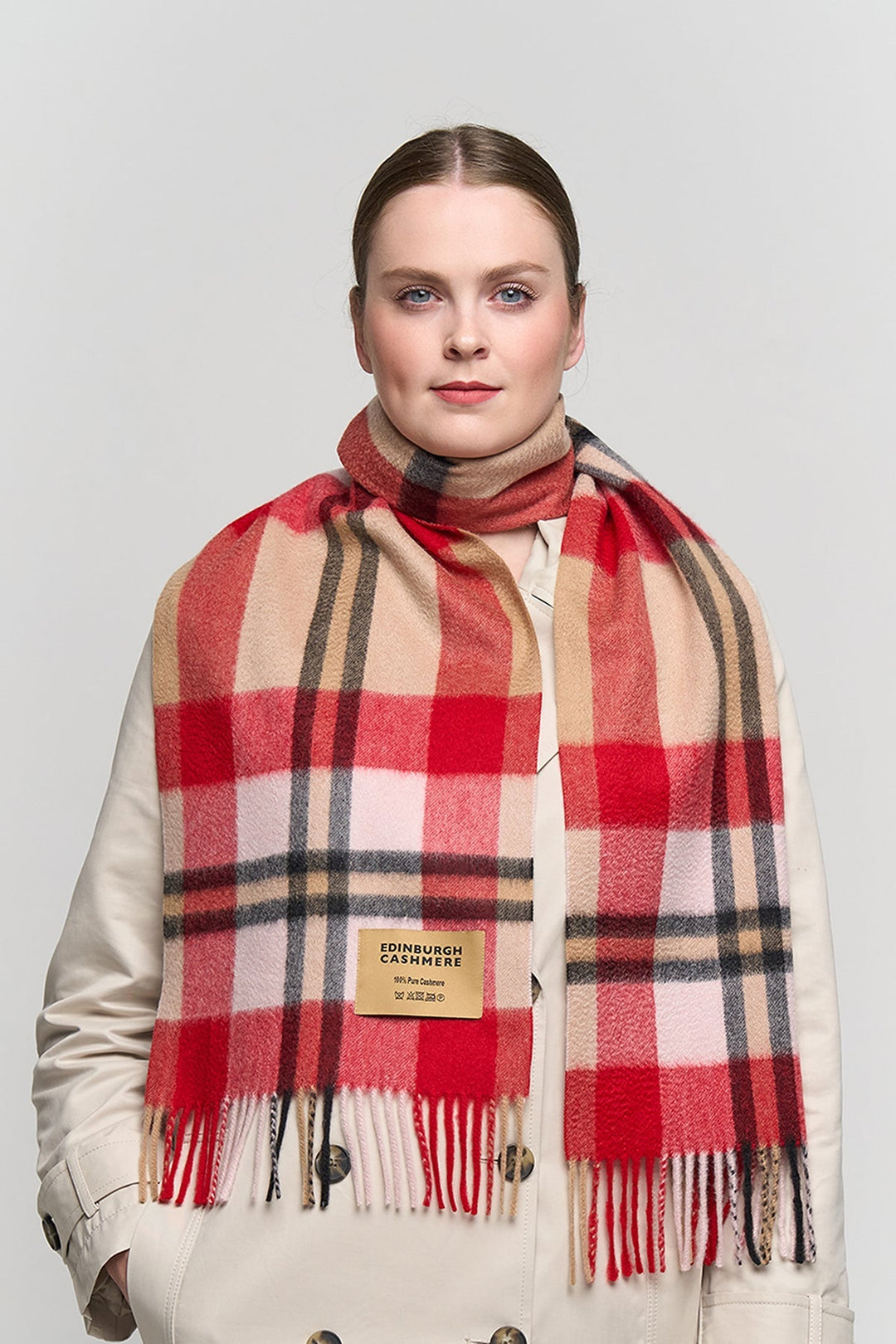 DC Scott Cashmere Scarf Red - Small Size