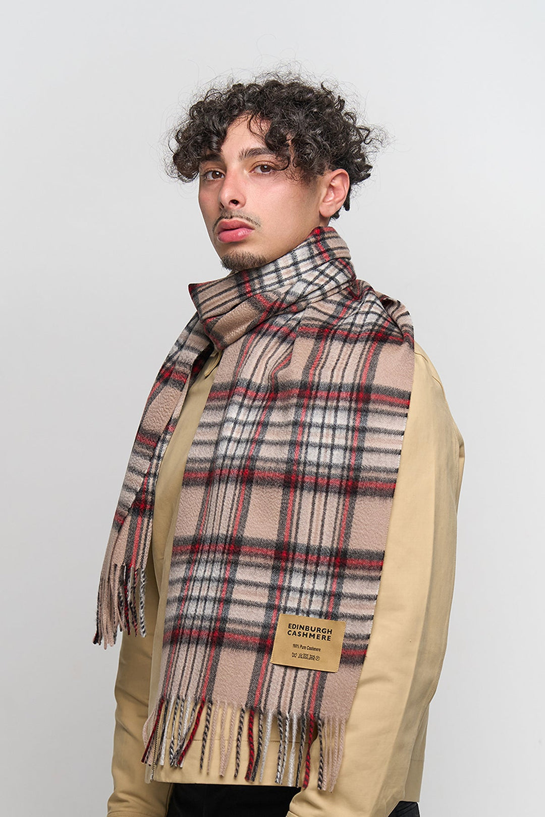 100% Pure Cashmere Scarves Stewart Camel Clan