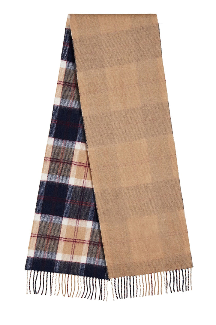 Reversible Scarf Bannockbane Navy 100% Pure Lambswool - Small Size