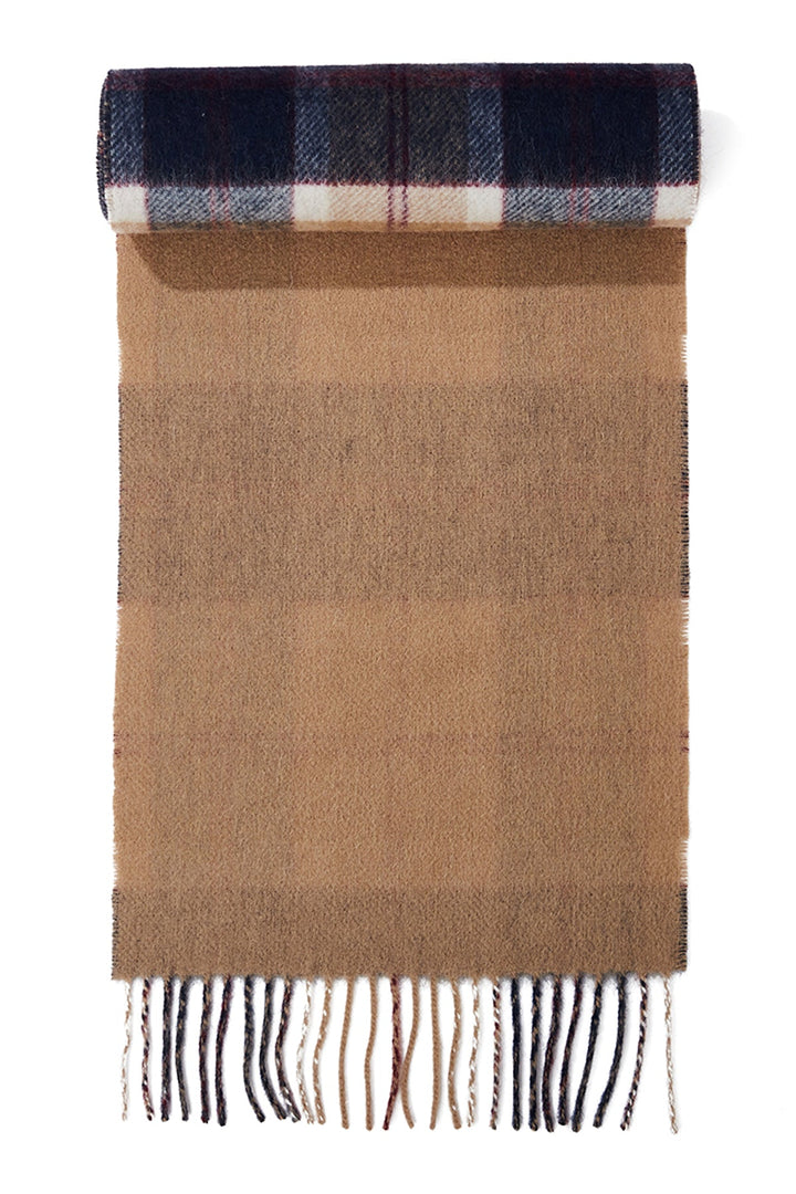 Reversible Scarf Bannockbane Navy 100% Pure Lambswool - Small Size