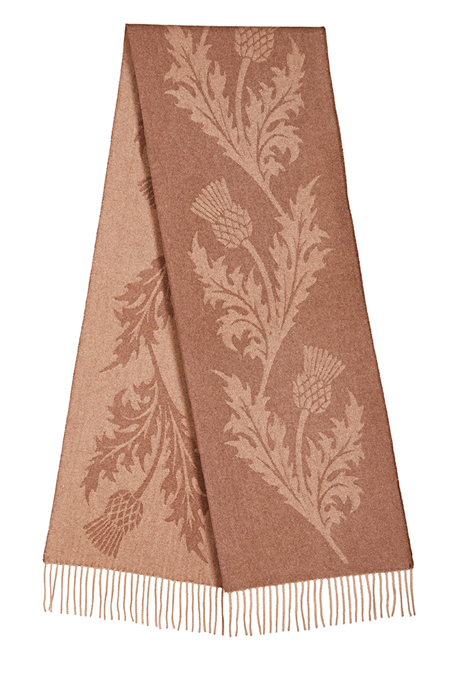 Scarf Single Thistle Camel 100% Pure Lambswool