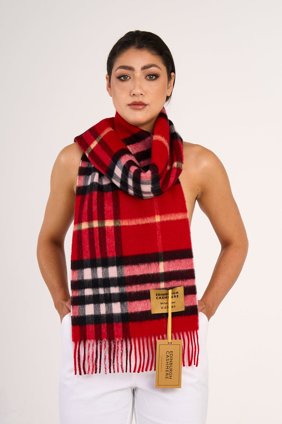 Luxury Designer Red Scarf