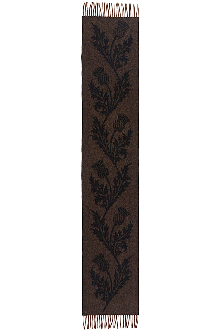 Scarf Single Thistle Brown 100% Pure Lambswool