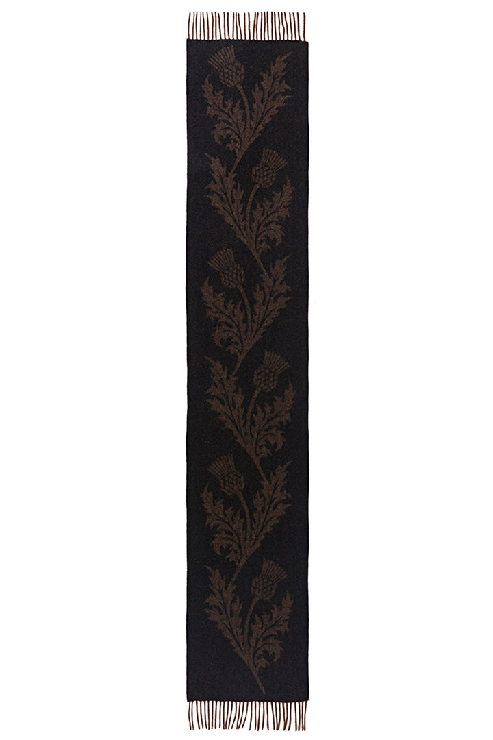 Scarf Single Thistle Brown 100% Pure Lambswool