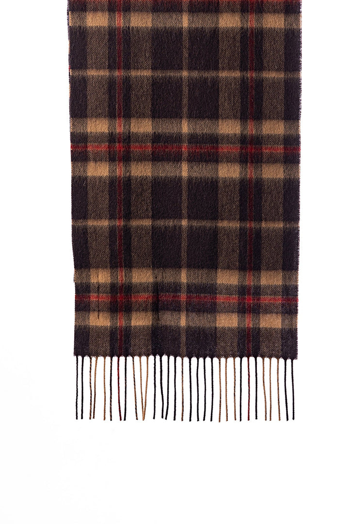100% Pure Wool Scarf EC Check Exclusive Iconic Design Black
