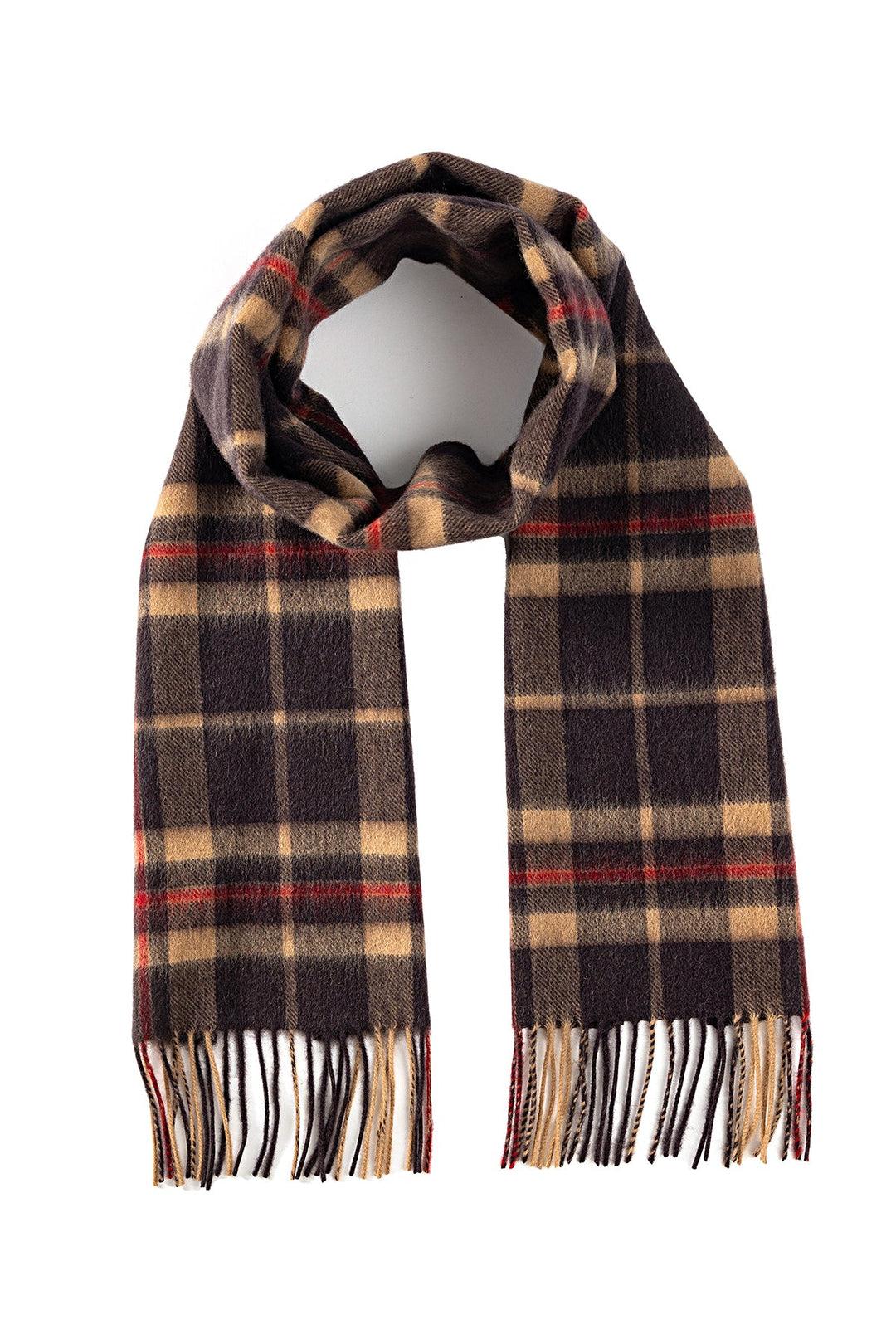 100% Pure Wool Scarf EC Check Exclusive Iconic Design Black