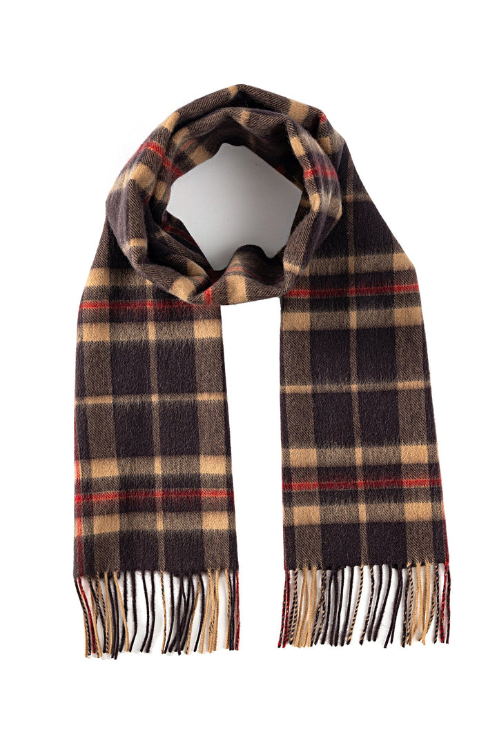 100% Pure Wool Scarf EC Check Exclusive Iconic Design Black