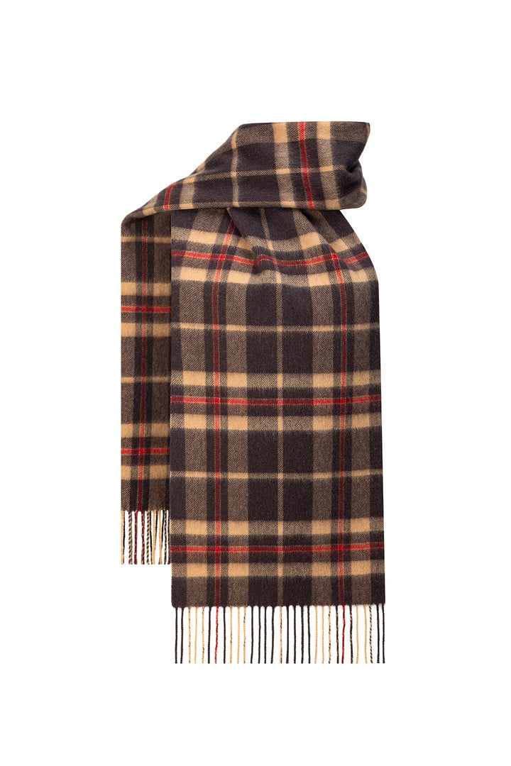 100% Pure Wool Scarf EC Check Exclusive Iconic Design Black