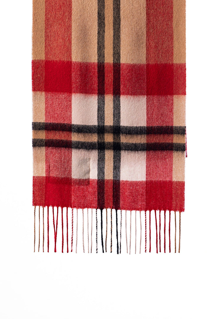 Scott Cashmere Scarf DC Scott Red 100% Pure Lambswool