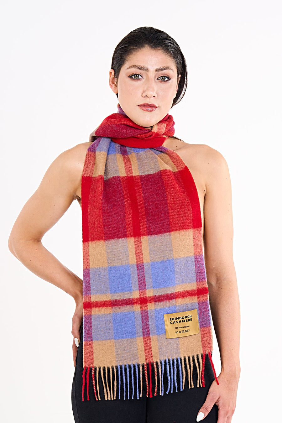 Scott Cashmere Scarf Exclusive Design Red DC Scott