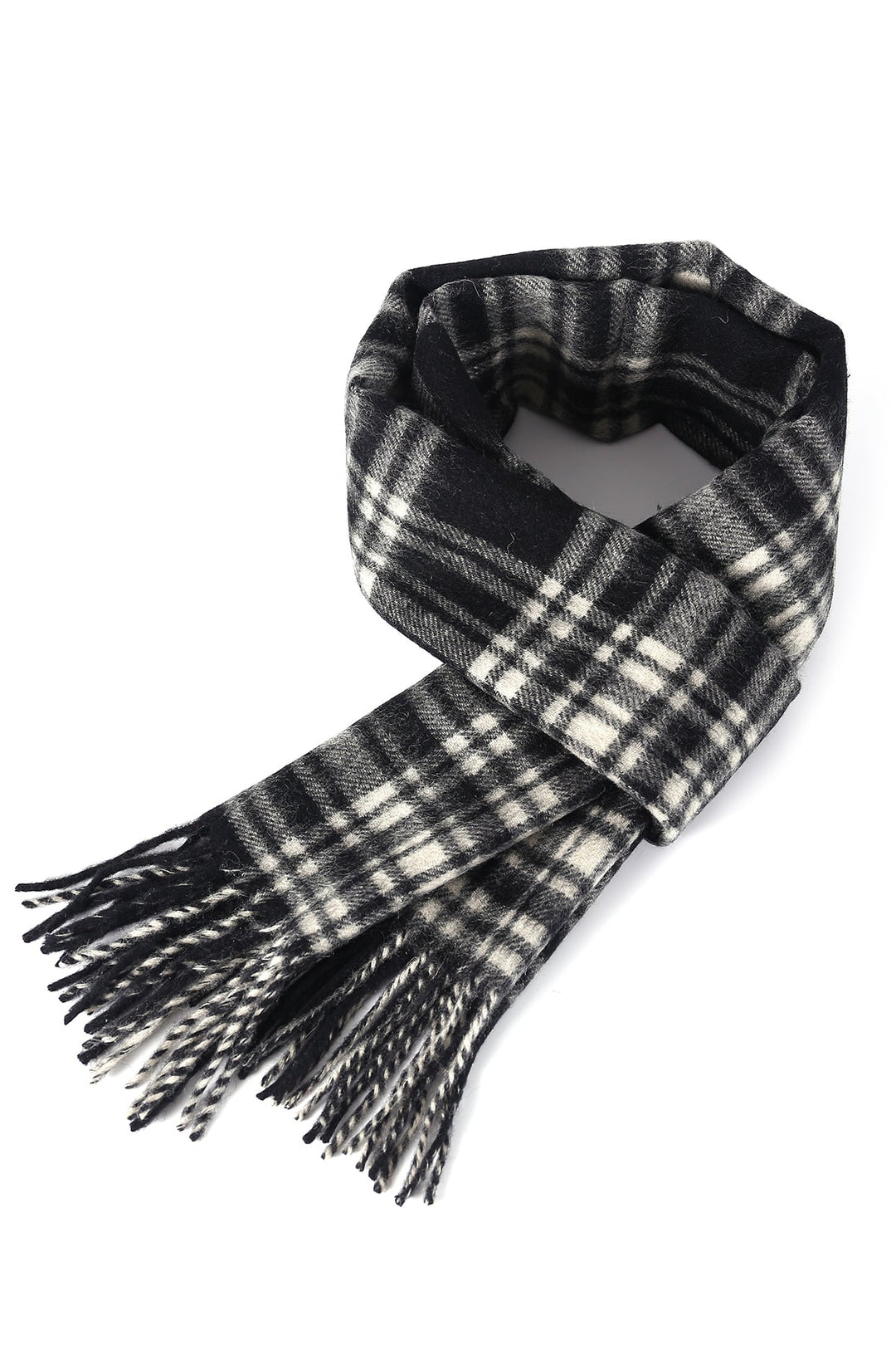 Scarves Menzies Black and White Clan 100% Pure Lambswool - Small Size