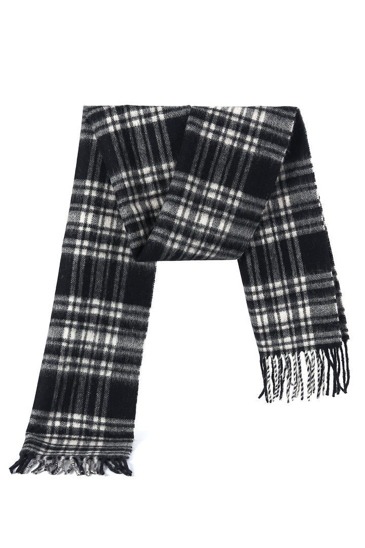 Scarves Menzies Black and White Clan 100% Pure Lambswool - Small Size