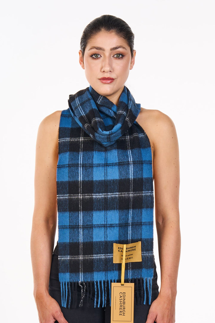 Scarves Ramsay Blue Ancient Clan 100% Pure Extra Fine Lambswool