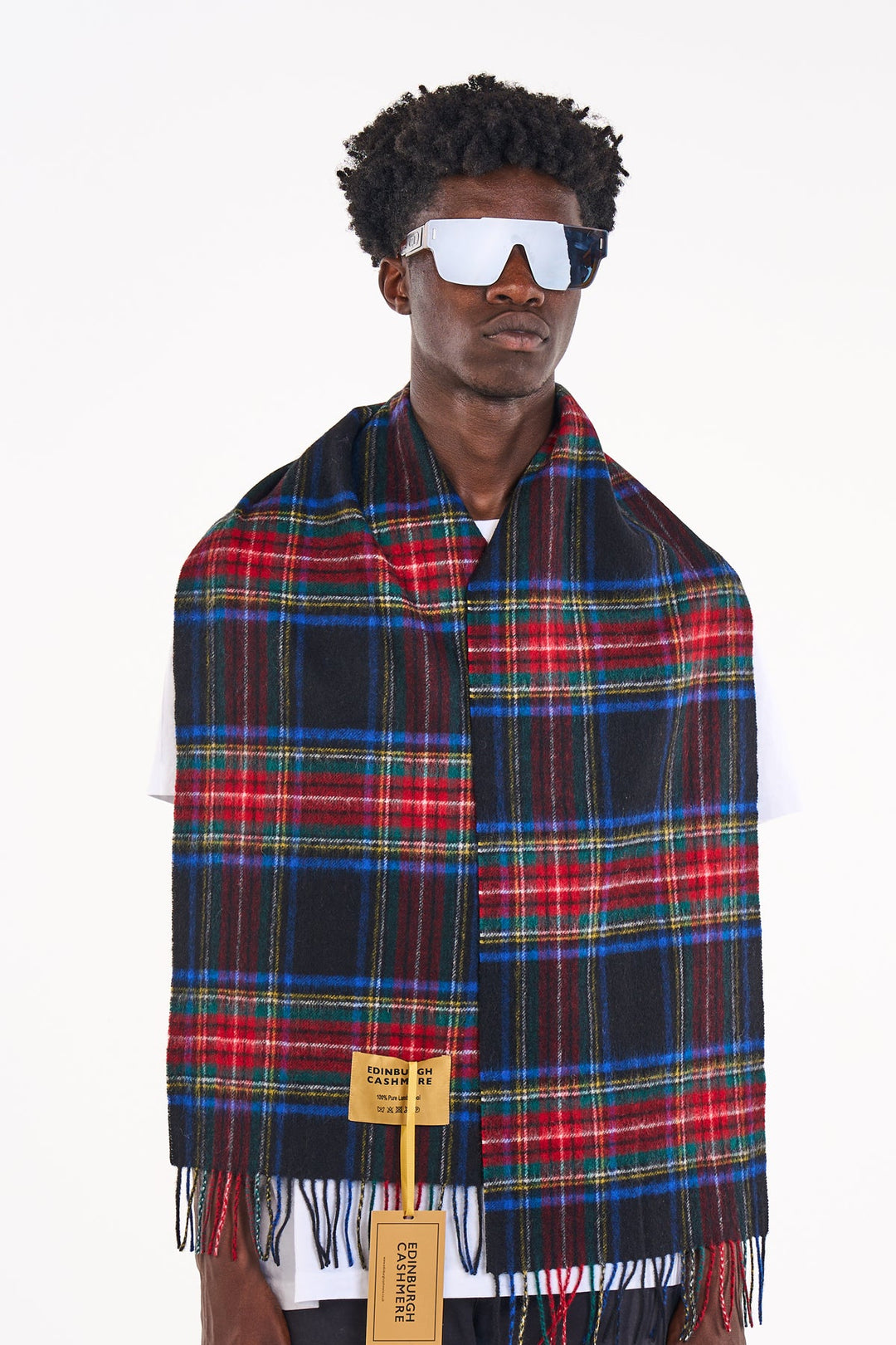 Scarves Stewart Black Clan 100% Pure Lambswool - Small Size