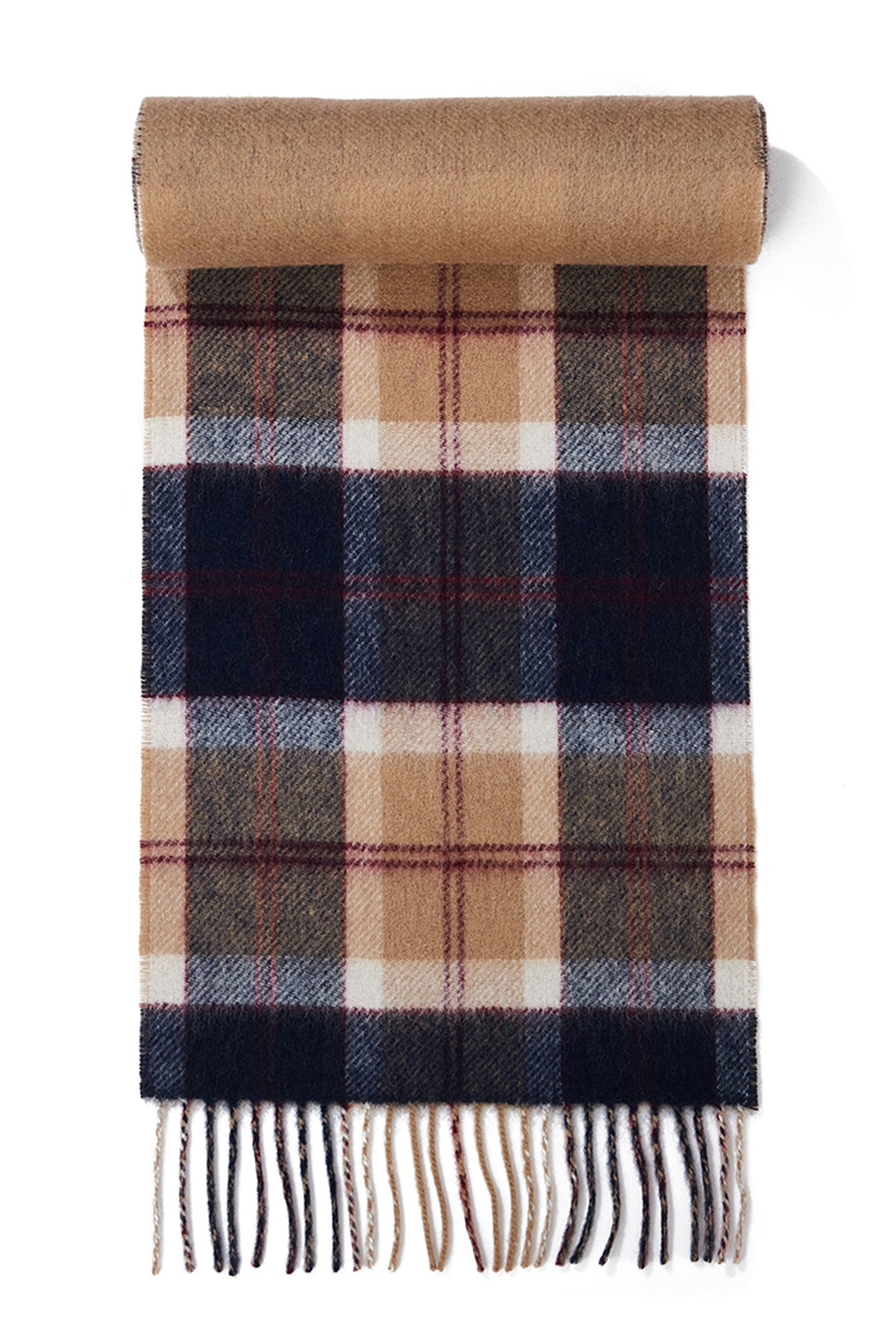 Reversible Scarf Bannockbane Navy 100% Pure Lambswool - Small Size