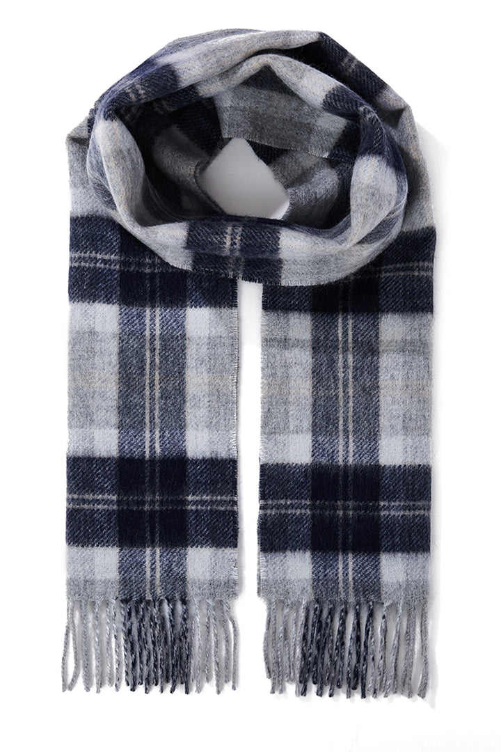 Reversible Scarf Bannockbane Silver 100% Pure Lambswool - Small Size