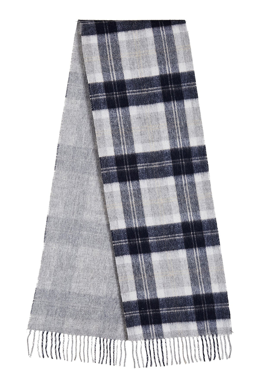 Reversible Scarf Bannockbane Silver 100% Pure Lambswool - Small Size