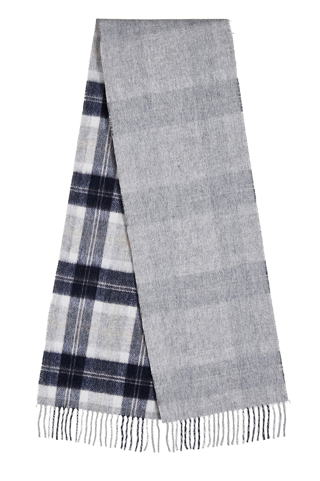 Reversible Scarf Bannockbane Silver 100% Pure Lambswool - Small Size