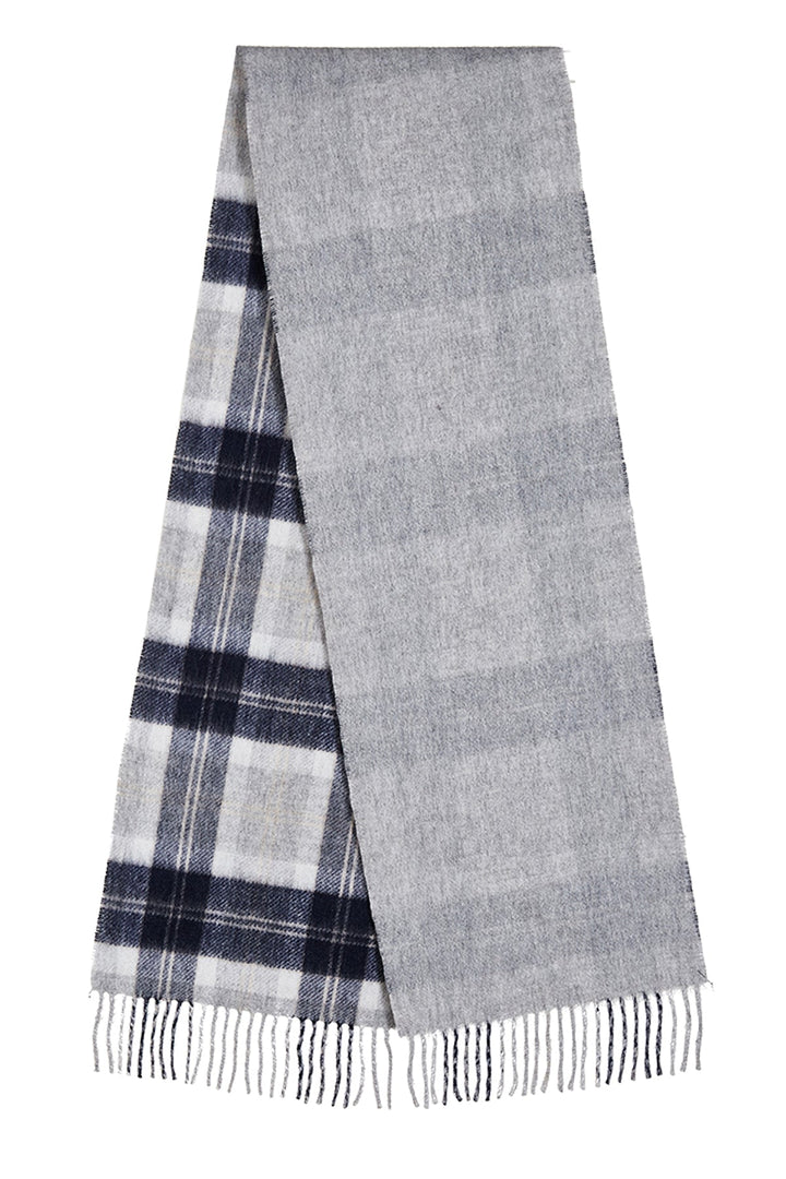 Reversible Scarf Bannockbane Silver 100% Pure Lambswool - Small Size