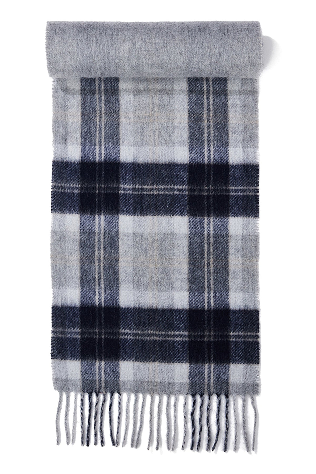 Reversible Scarf Bannockbane Silver 100% Pure Lambswool - Small Size