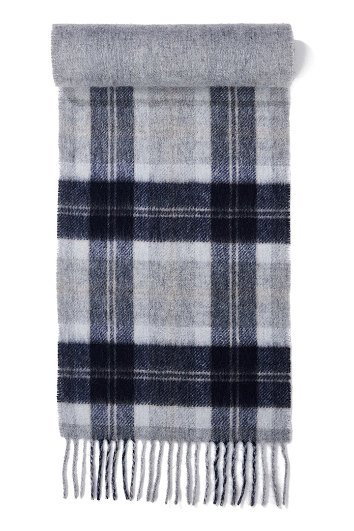 Reversible Scarf Bannockbane Silver 100% Pure Lambswool - Small Size